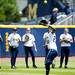 Michigan freshman Sierra Lawrence catches a ball during warm ups before the game against Louisiana-Lafayette on Friday, May 24. Daniel Brenner I AnnArbor.com